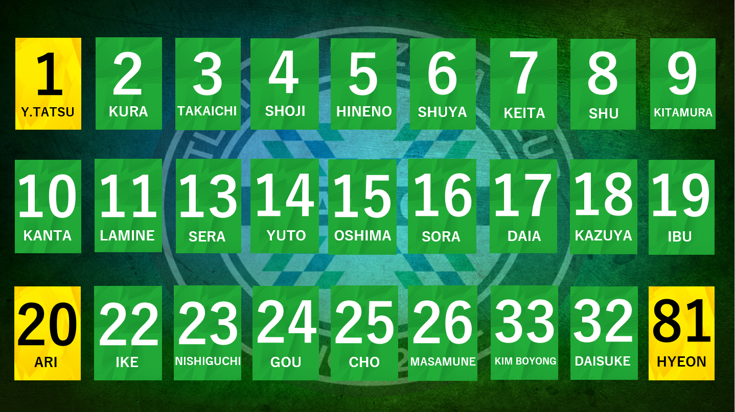 2026シーズン　背番号発表のお知らせ